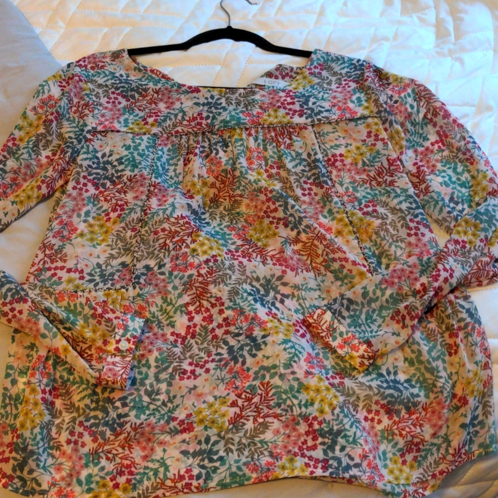 LOFT floral blouse